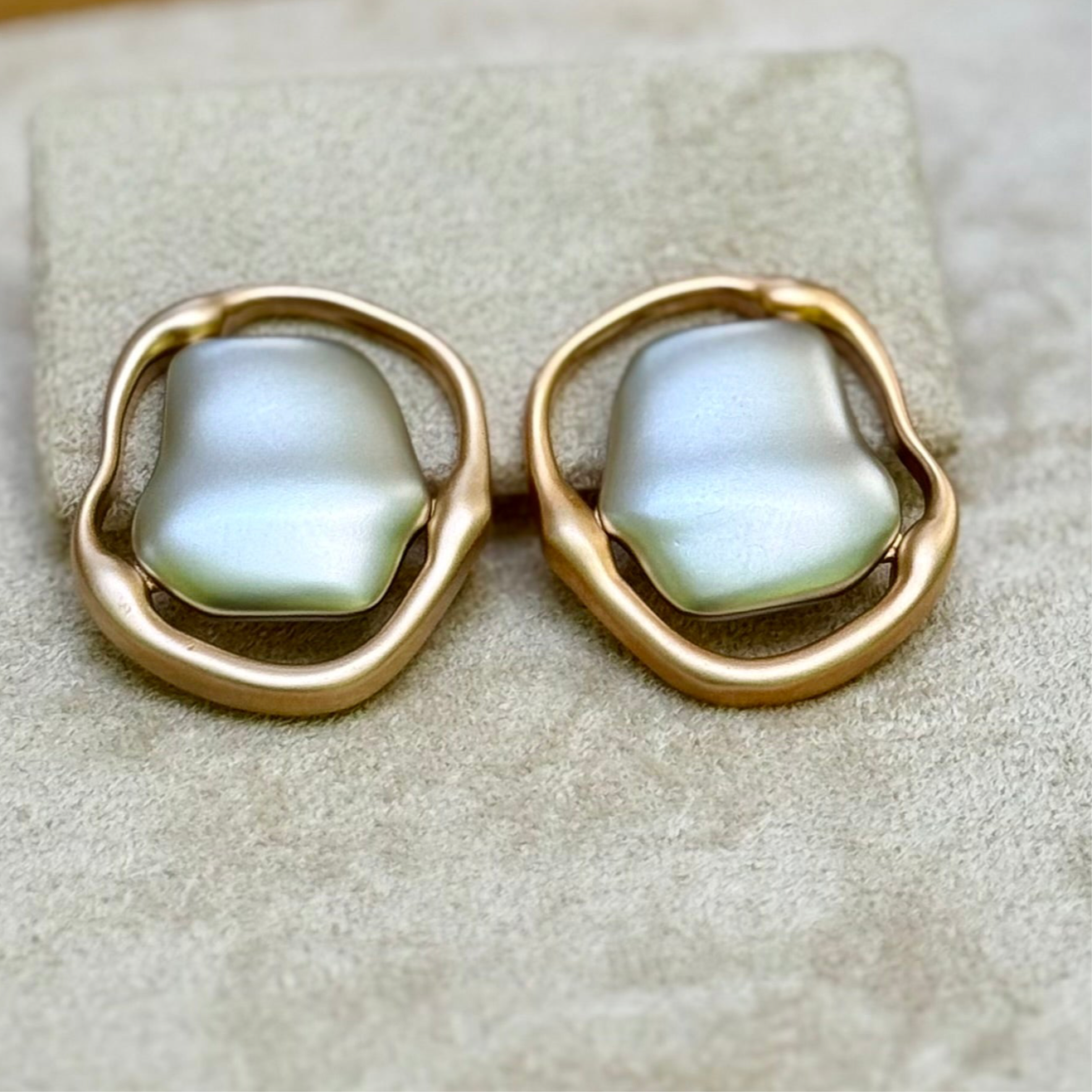 Mixed Metals Matte Earrings - TALI