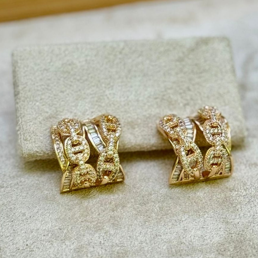 Empower Glow Zirconia Chain Earrings - ALICE