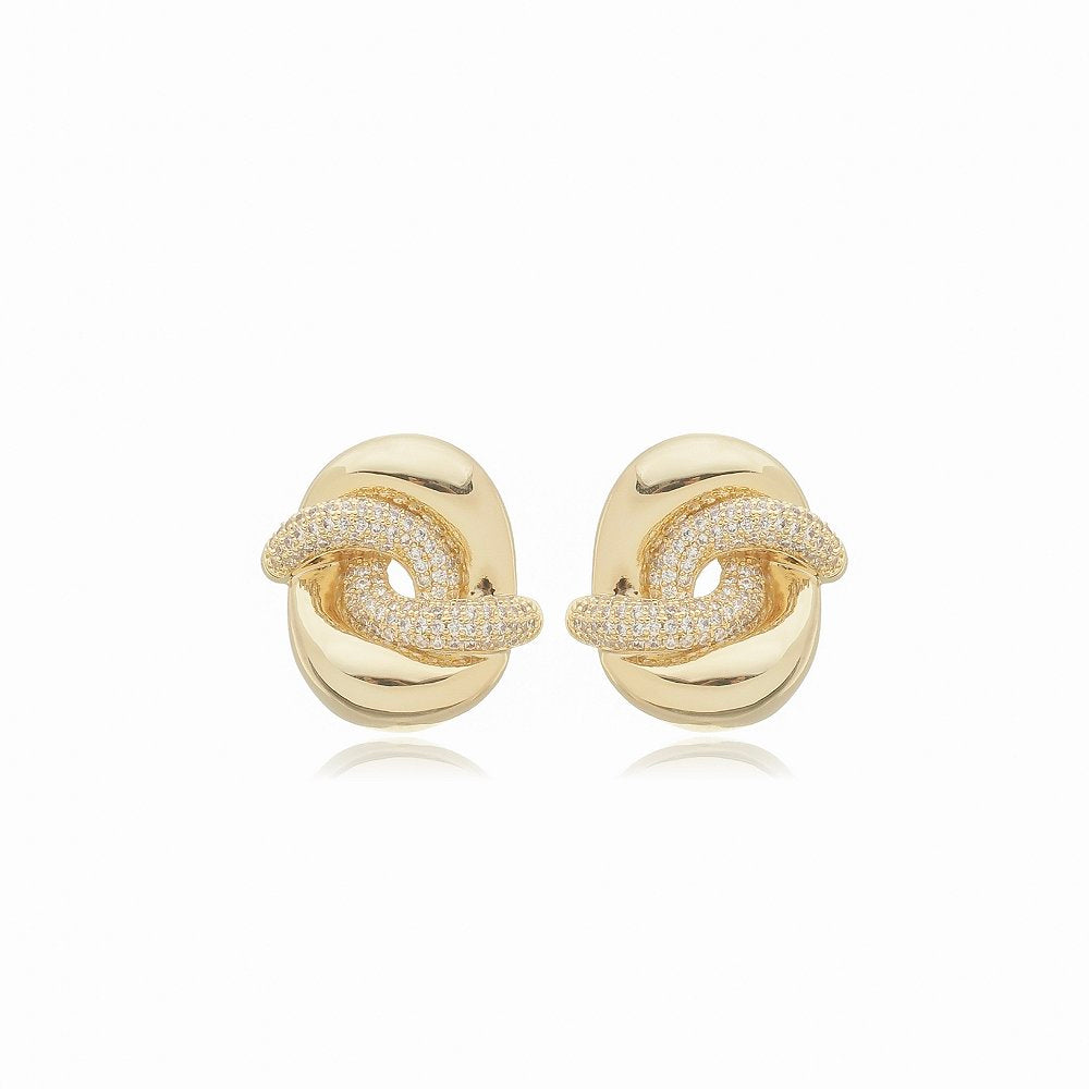 Empower Glow Braided Zirconia Earrings - DRILA
