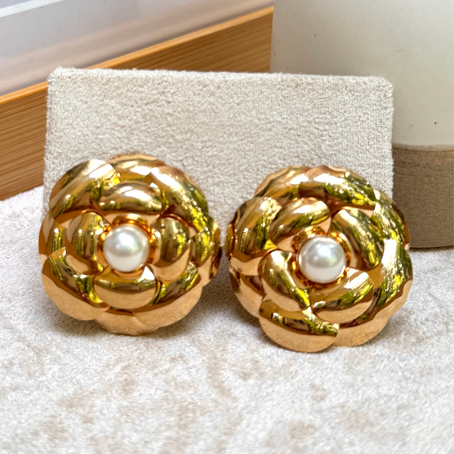 Spring Radiance Flower 1 Earrings - ROSE