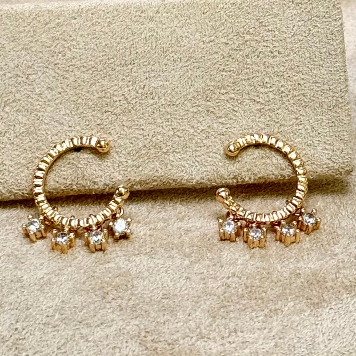 Round Sparkle Stud Earrings - VIDA