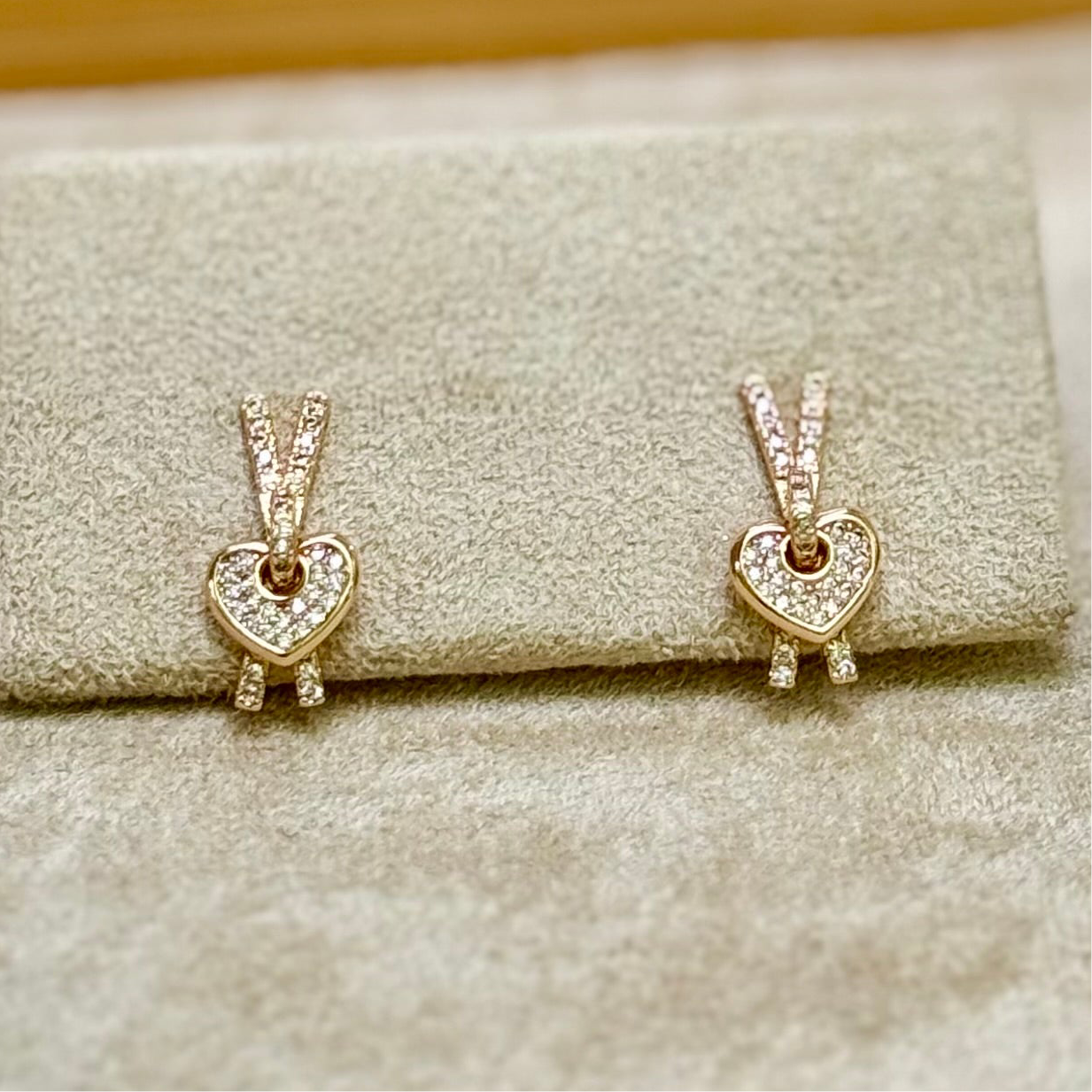 Tiny Treasures Heart Locker Earrings - MADA