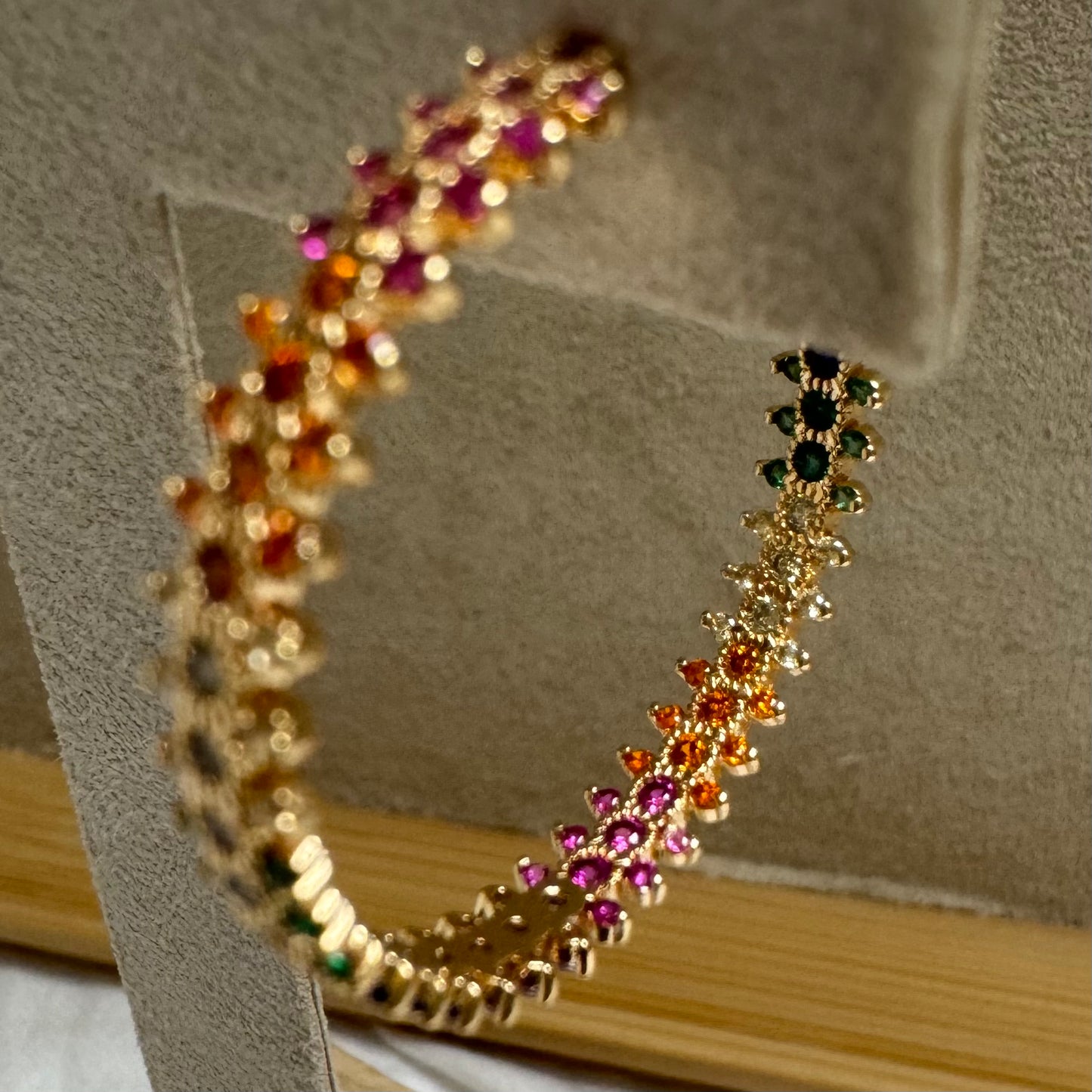 Tiny Treasures Rainbow Hoops Earrings - MARI