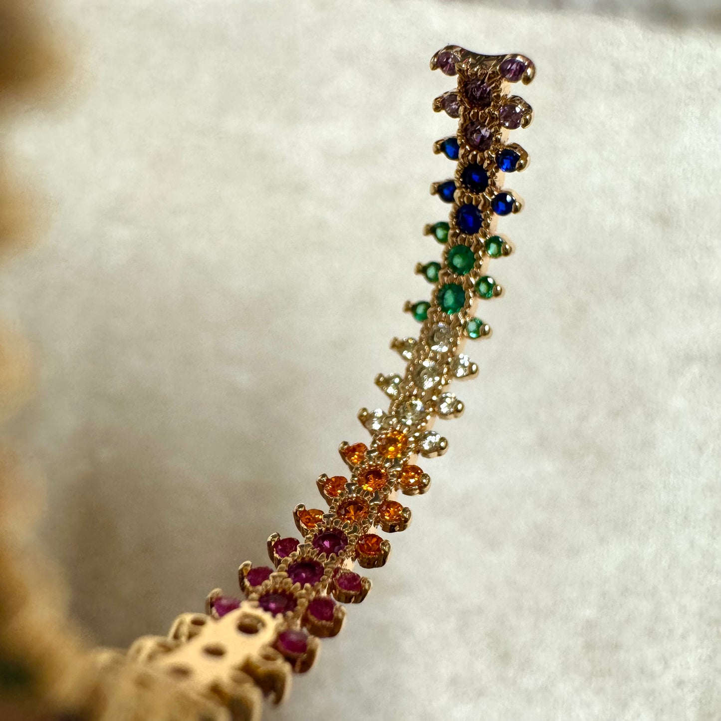 Tiny Treasures Rainbow Hoops Earrings - MARI