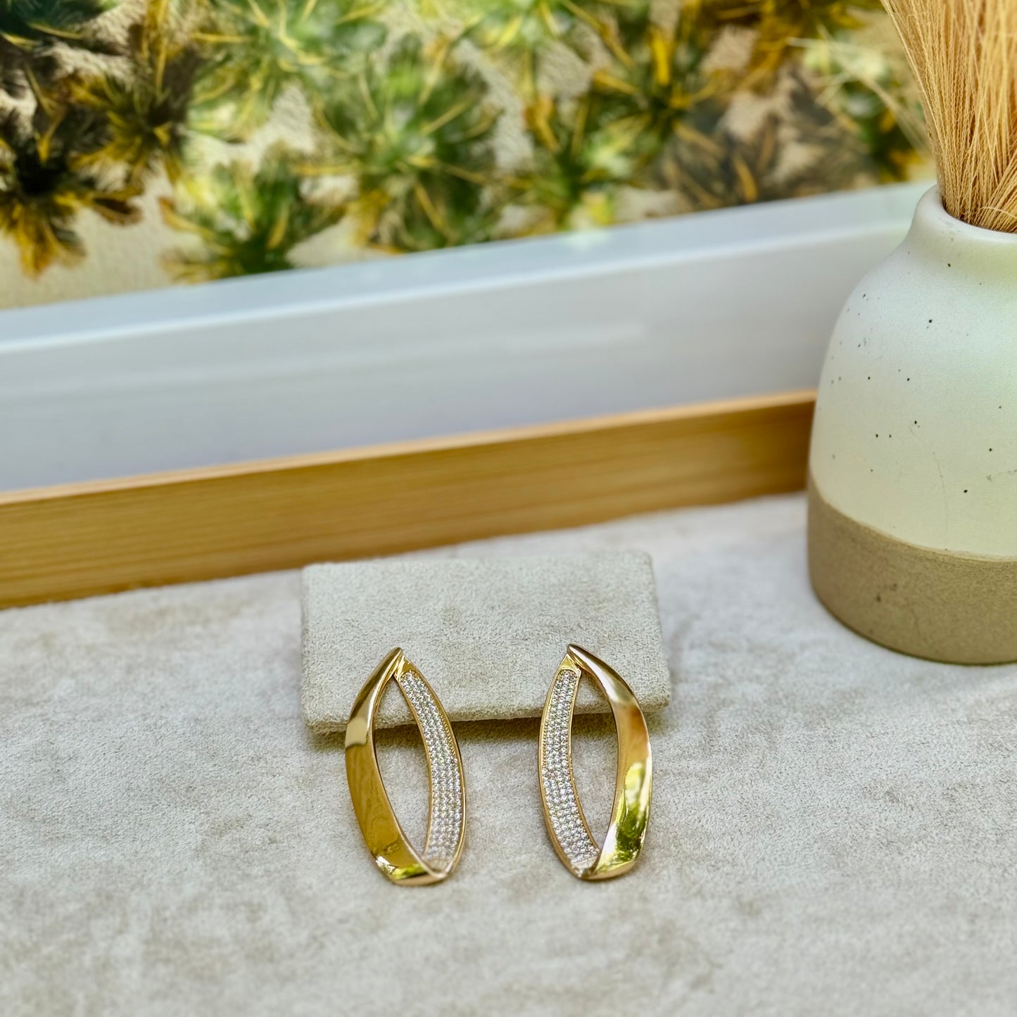 Empower Glow Zirconia Encrusted Earrings - BLAIR