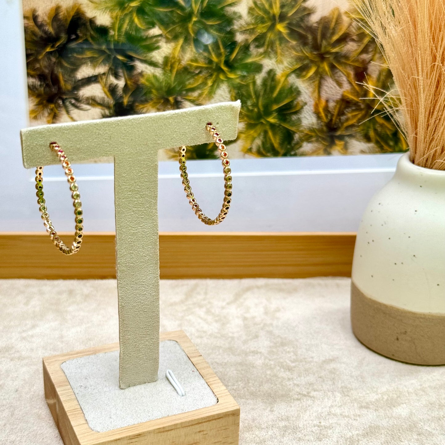 Tiny Treasures Zirconia Hoops Earrings - MILA
