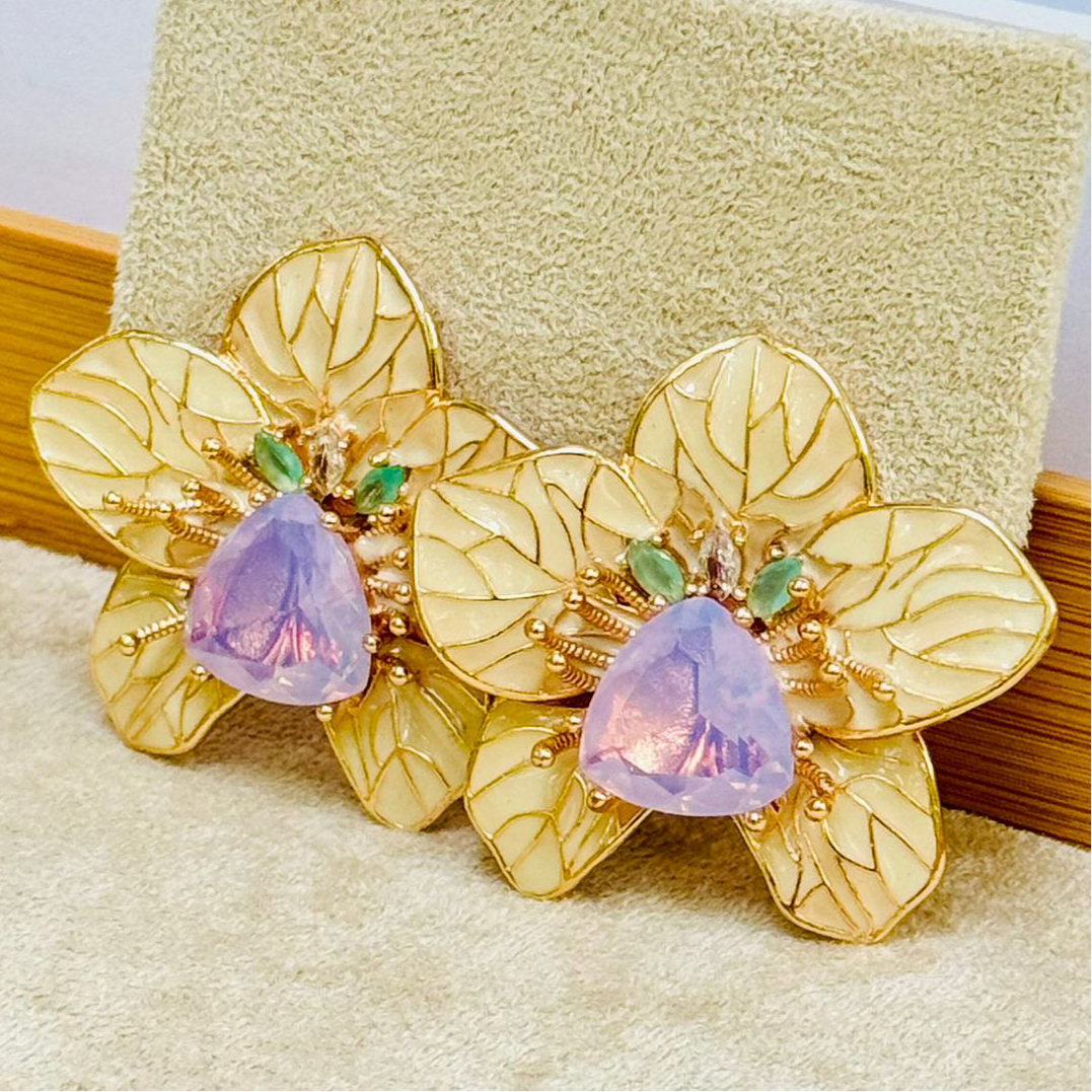 Wild Bloom Flower 1 Earrings - AMELIA
