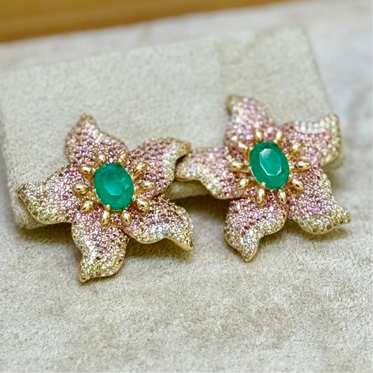 Limiter Flower Zirconia Lux Earrings - DEIVA