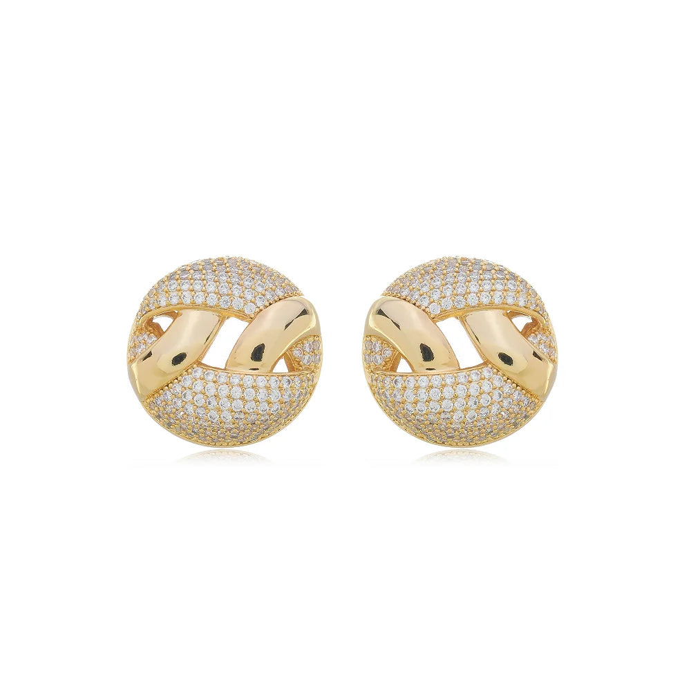 Empower Glow Round Sparkle Earrings - CRIS