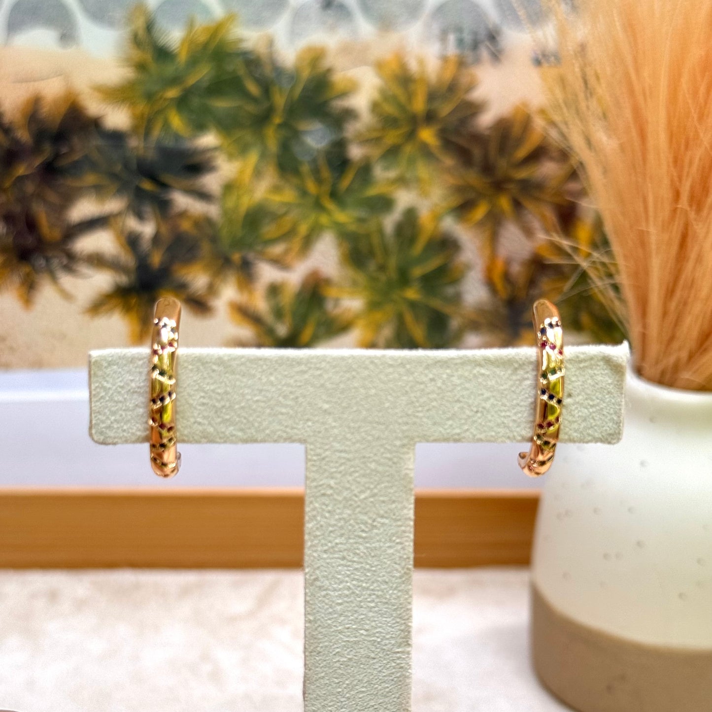 Round Sparkle Stud Earrings - NENA