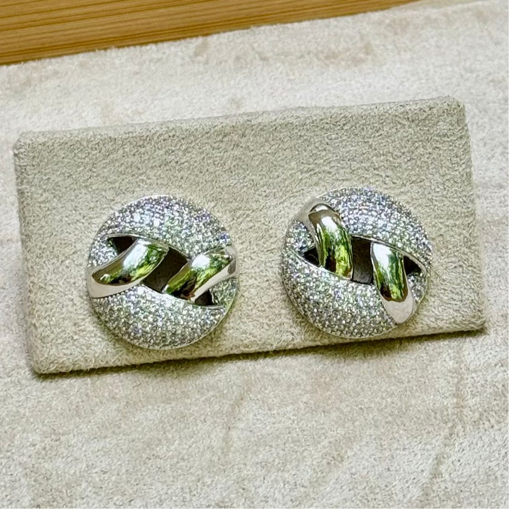 Empower Glow Round Sparkle Earrings - CRIS