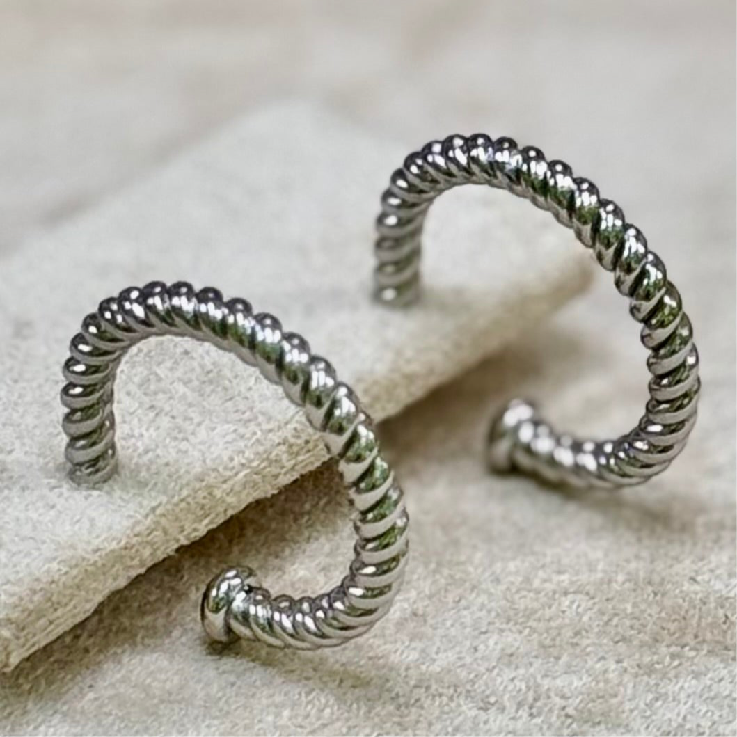 Fearless Shine Twisted Hoops Earrings - ANNIE