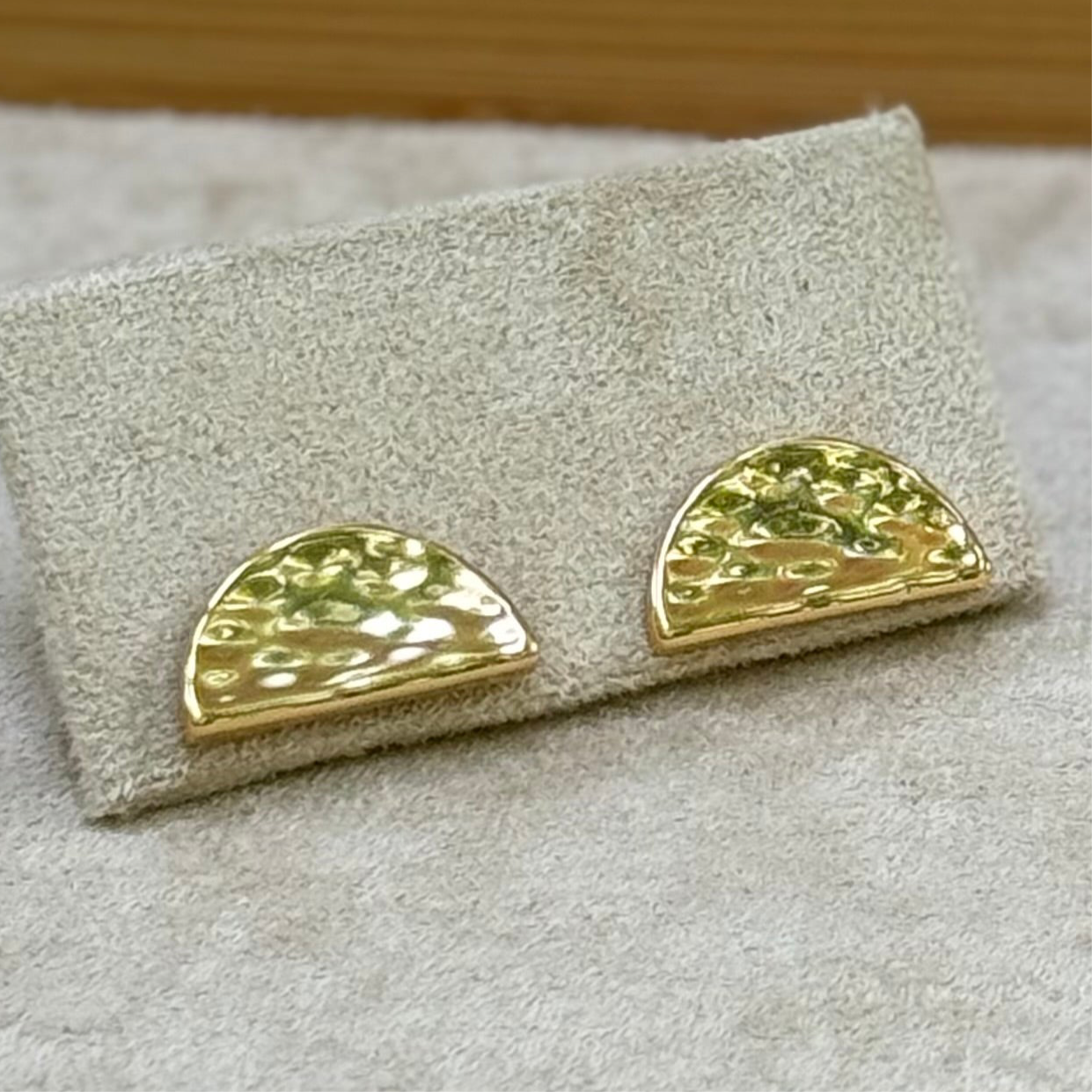Fearless Shine Half Moon Hammered Earrings - KAREN