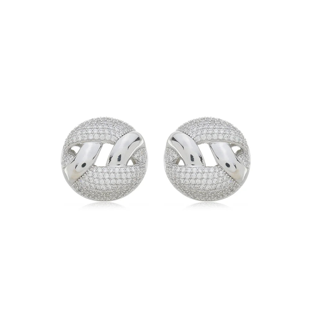 Empower Glow Round Sparkle Earrings - CRIS