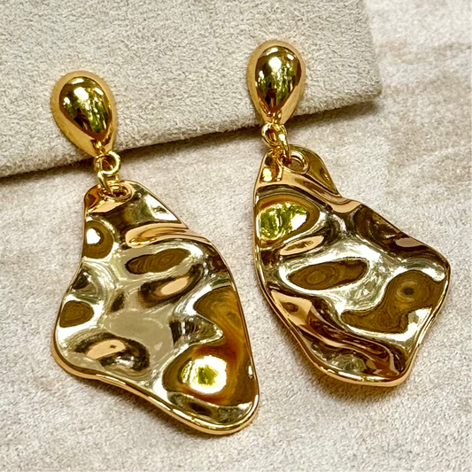 Fearless Shine Hammered Earrings - AVERY