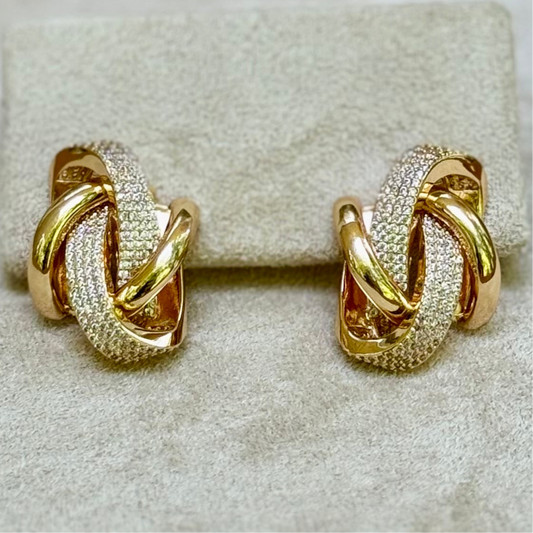 Empower Glow Zirconia Nest Earrings 2 - LARA