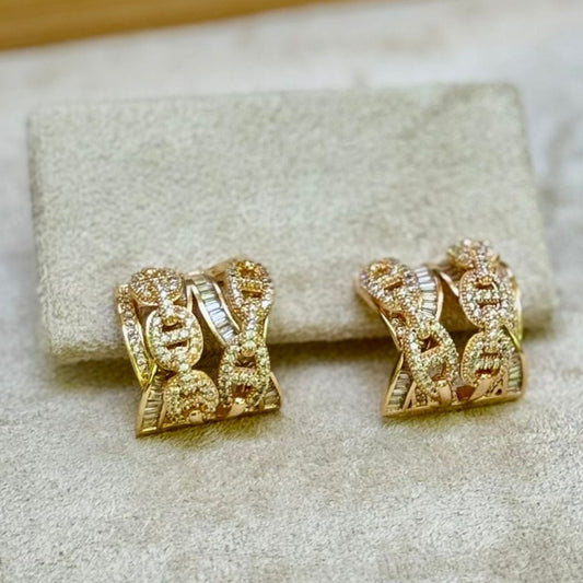 Empower Glow Zirconia Chain Earrings - ALICE