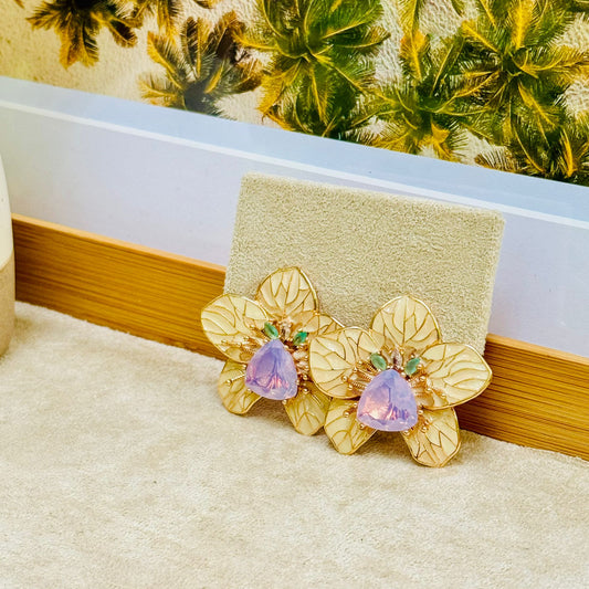 Wild Bloom Flower 1 Earrings - AMELIA