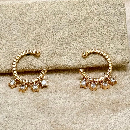 Round Sparkle Stud Earrings - VIDA