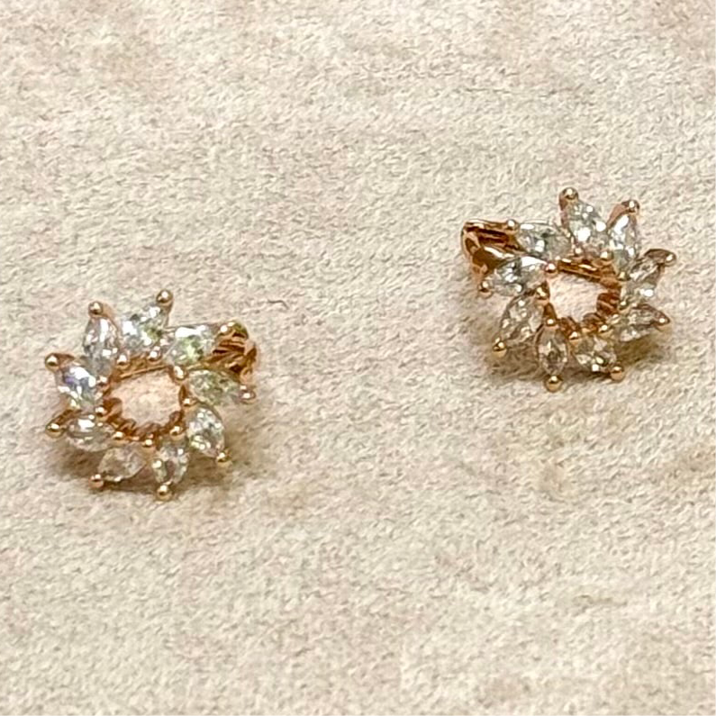 Tiny Treasures Mini Crystals Hoops 3 Earrings - CARY