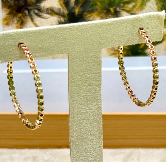 Tiny Treasures Zirconia Hoops Earrings - MILA