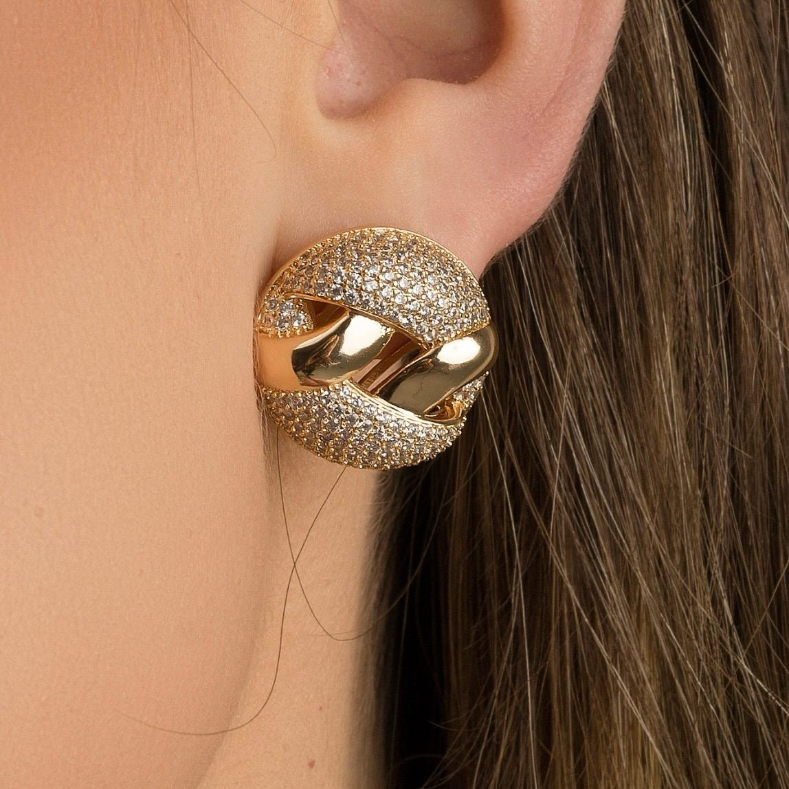Empower Glow Round Sparkle Earrings - CRIS