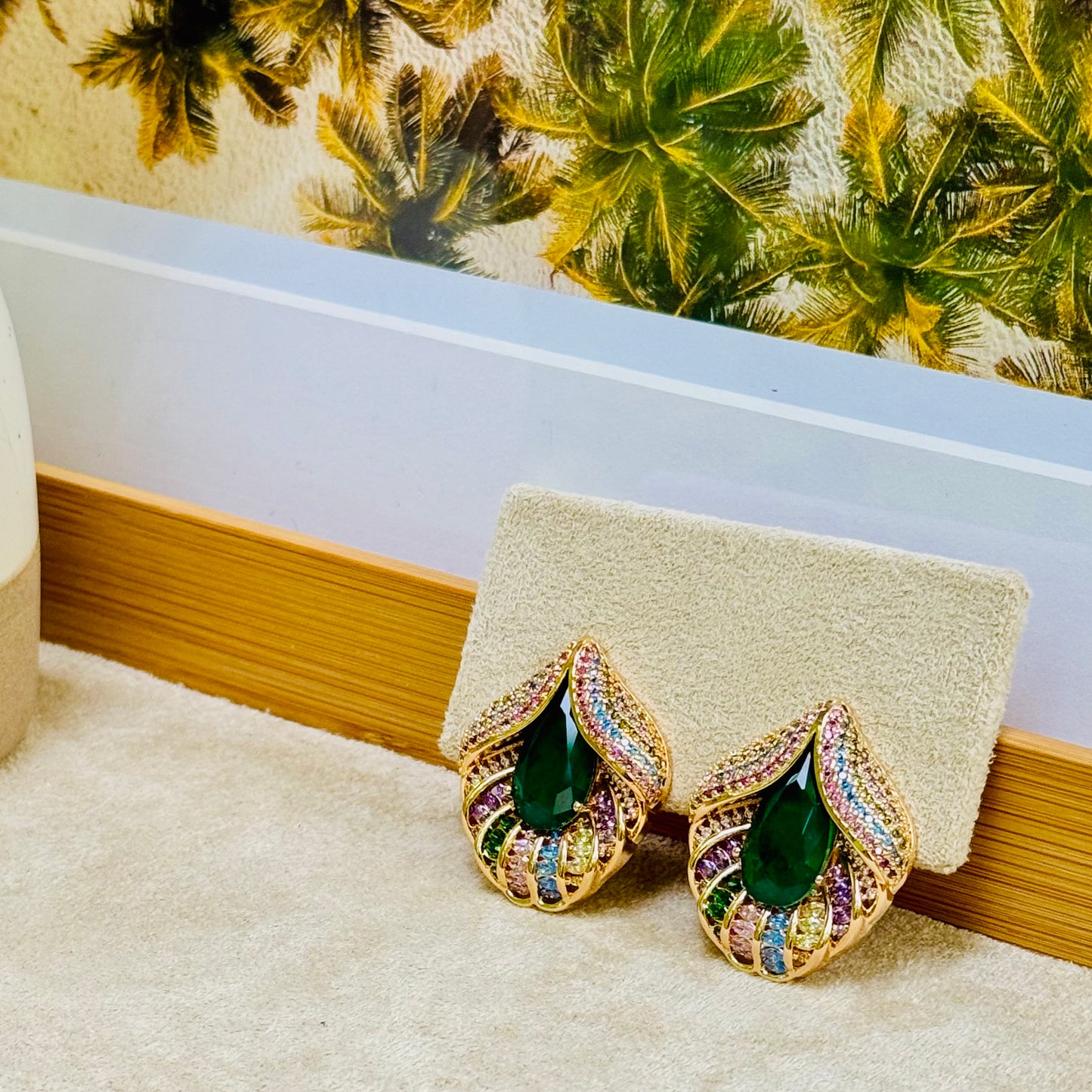Lumiere Luxury Zirconia Leaf Earrings - LISA
