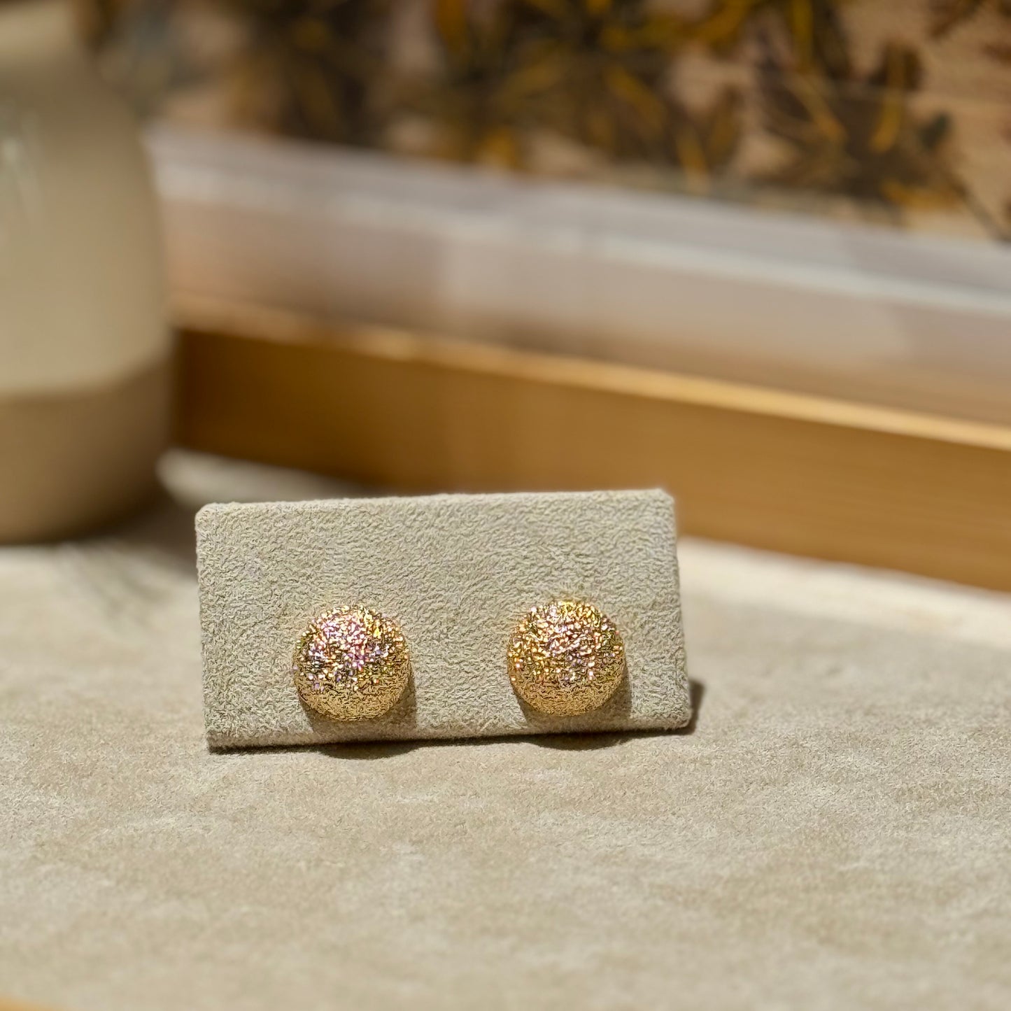 Tiny Treasure Texture Ball Earrings - DEBY