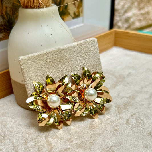 Spring Radiance Flower 3 Earrings - DAHLIA