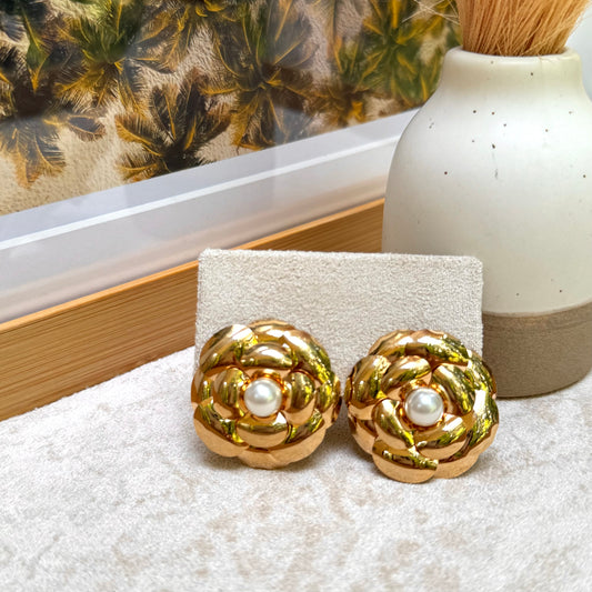 Spring Radiance Flower 1 Earrings - ROSE