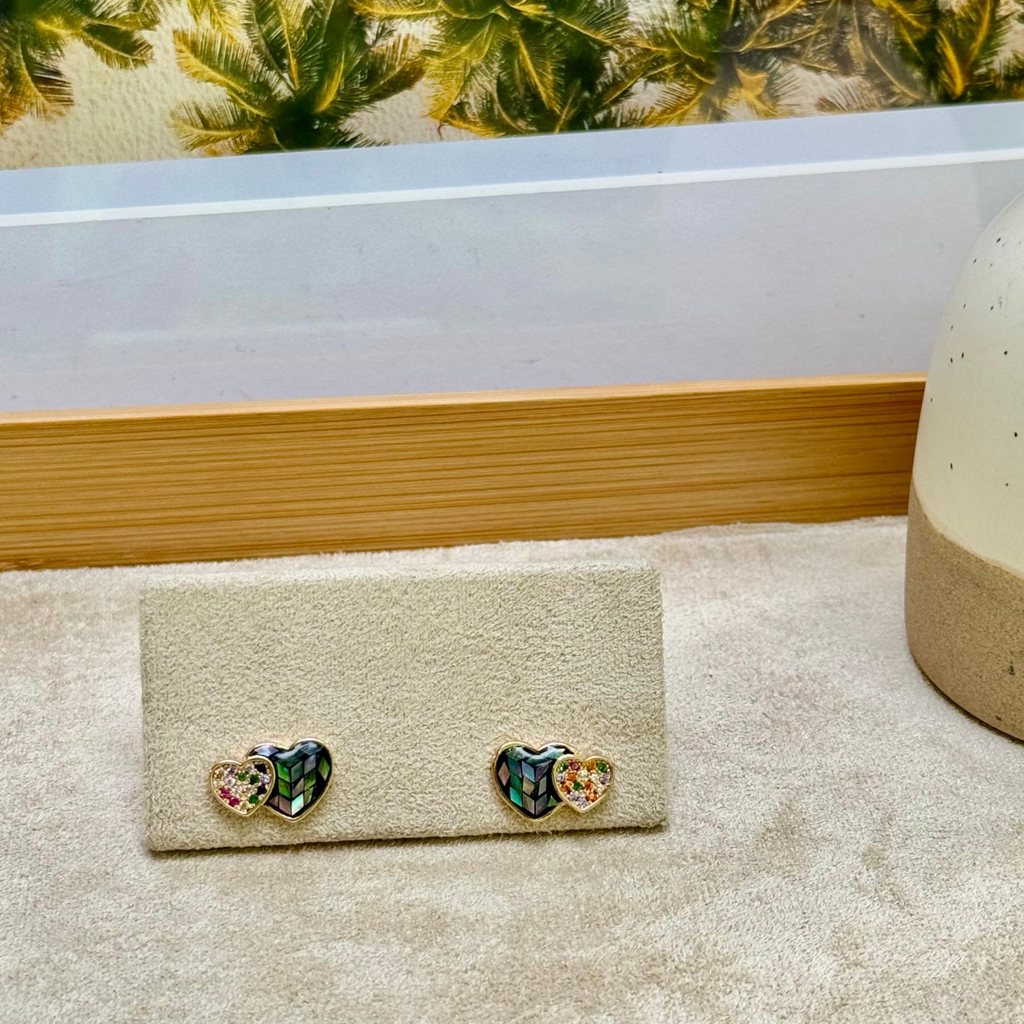Tiny Treasures Doubled Heart Earrings - MARA