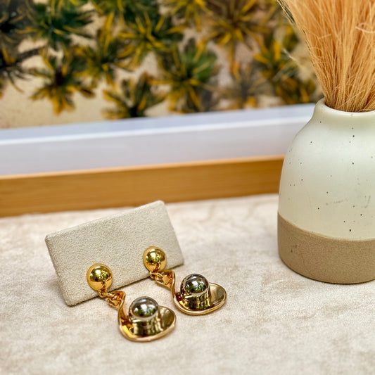 Mixed Metals Stud Earrings - ZURI
