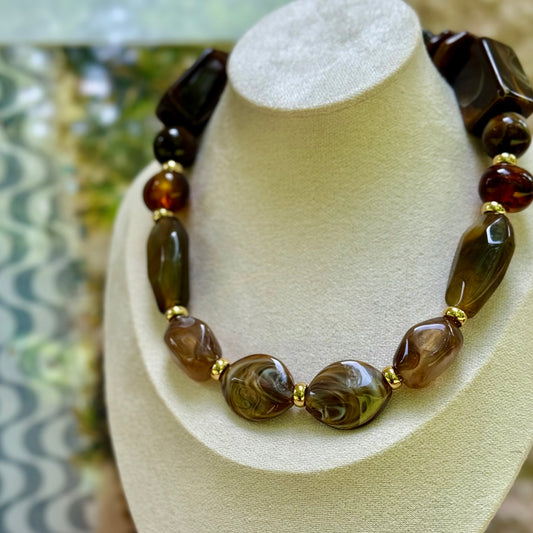 Earth Tones Resin Necklace – Limited Edition | RAABE