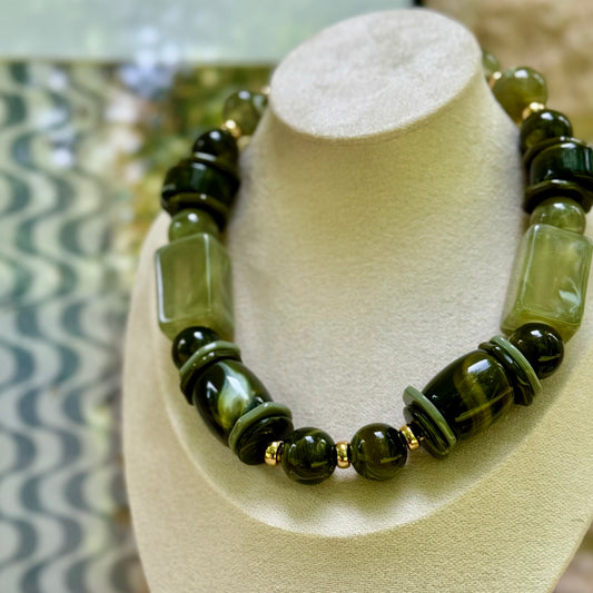 Deep Forest Resin Necklace – Limited Edition | ABIGAIL