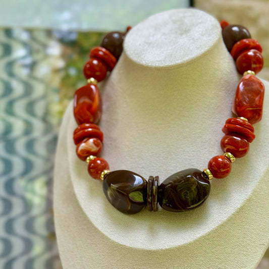 Terra Flame Resin Necklace – Limited Edition | PRISCILA